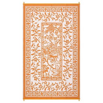 Fashionwu Modern Reversible Traditional Outdoor Stain Resistant Lightweight Waterproof Area Rug