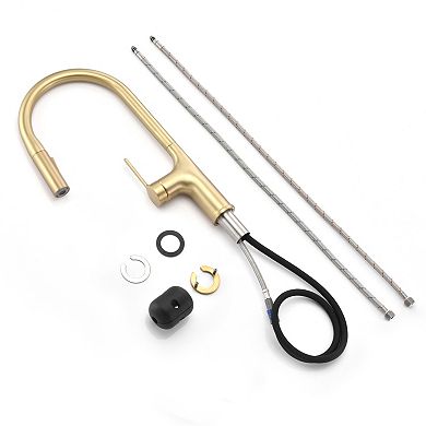 SUMERAIN Pull-Down Kitchen Mixer Tap, Dual Function, Lead-Free Stainless Steel, Deck Mounted