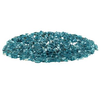 Sparkling Fire Pit Glass Rocks, Hides Gas Pipes, Enhances Flames