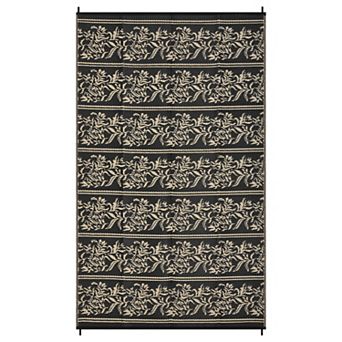 Fashionwu Washable Modern Plastic Reversible Easy to Clean Geometry Area Rugs for Camping Porch RV