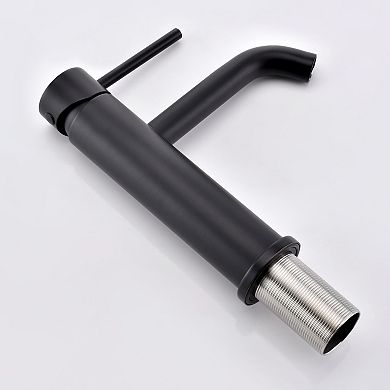 SUMERAIN Bathroom Sink Faucet with Single Handle, Stainless Steel, Deck Mount