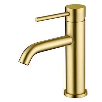 SUMERAIN Bathroom Sink Faucet with Single Handle, Stainless Steel, Deck Mount