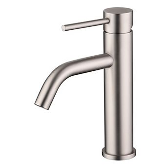 SUMERAIN Bathroom Sink Faucet with Single Handle, Stainless Steel, Deck Mount