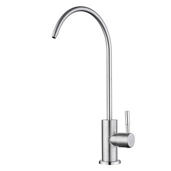 SUMERAIN 360° Swivel Spout Kitchen Drinking Water Faucet, Lead-Free Stainless Steel, Tapered Spout