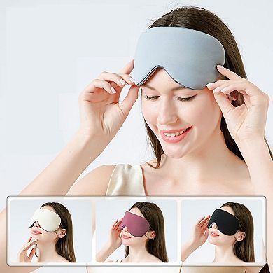 Dual-Sided Cooling and Warm Sleep Eye Mask with Adjustable Strap and Light Blocking Design