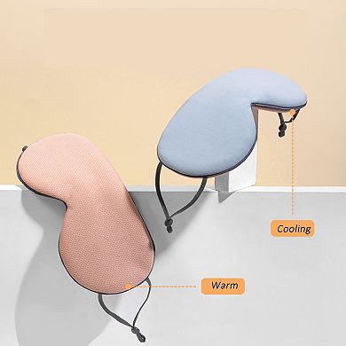 Dual-Sided Cooling and Warm Sleep Eye Mask with Adjustable Strap and Light Blocking Design