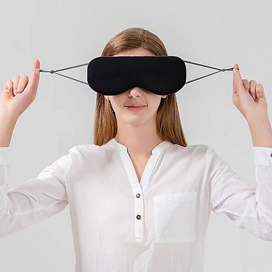 Dual-Sided Cooling and Warm Sleep Eye Mask with Adjustable Strap and Light Blocking Design