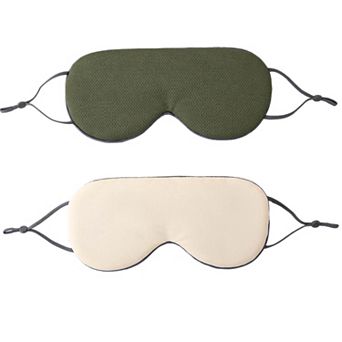 Dual-Sided Cooling and Warm Sleep Eye Mask with Adjustable Strap and Light Blocking Design
