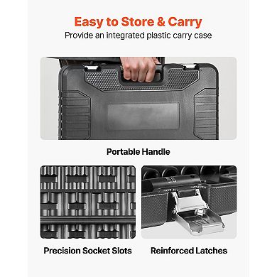 Drive Metric Impact Socket Set 26-Piece for Automotive and DIY Projects