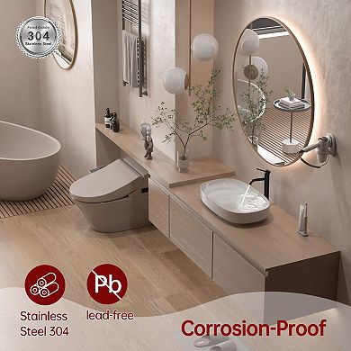 SUMERAIN Single-Handle Bathroom Sink Faucet, Modern Design, Lead-Free, 283mm