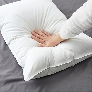Unikome 100% Cotton Down-Proof Fiber Pillow, 2 Pack Bed Pillow for Side & Back Sleepers