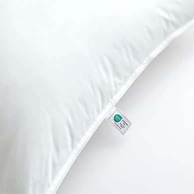 Unikome 100% Cotton Down-Proof Fiber Pillow, 2 Pack Bed Pillow for Side & Back Sleepers