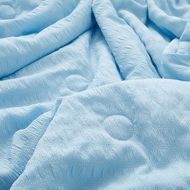 Unikome Seersucker Cooling Reversible Lightweight Cooling Blanket, Silk Smooth Summer Bedding Quilt