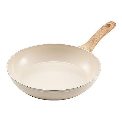 3 Piece Aluminum Frying Pan Set Nonstick Ceramic Coated Cool Handle Induction Ready