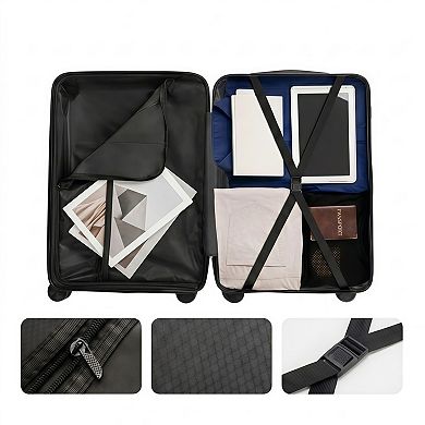 Two Piece PP Hardside Luggage Set with Combination Lock