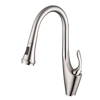 SUMERAIN Pull-Down Kitchen Mixer Tap with 360° Swivel Spout, Wide Arc, Dual Function, Deck Mounted