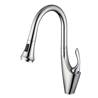 SUMERAIN Pull-Down Kitchen Mixer Tap with 360° Swivel Spout, Wide Arc, Dual Function, Deck Mounted