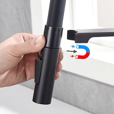 SUMERAIN Pull-Down Kitchen Mixer Tap with 360° Swivel Spout, Lead-Free, Dual Spray Modes, Lead-Free