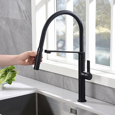 SUMERAIN Pull-Down Kitchen Mixer Tap with 360° Swivel Spout, Lead-Free, Dual Spray Modes, Lead-Free