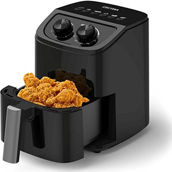 OSTBA 2.5-qt Air Fryer, Small Air Fryer with 6 Menu Options, Dual Knob Manual Temp & Timer