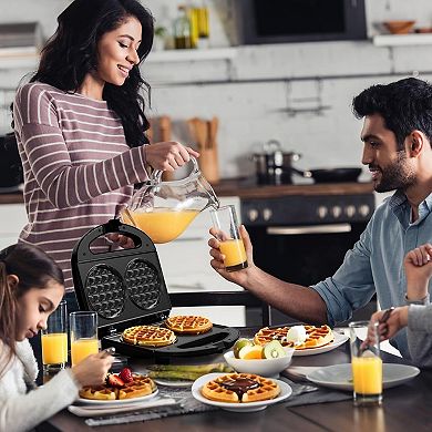 OSTBA Waffle Maker 750W, Compact Breakfast Appliance, Easy to Clean, Perfect for Family Breakfast