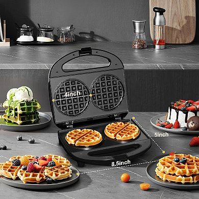 OSTBA Waffle Maker 750W, Compact Breakfast Appliance, Easy to Clean, Perfect for Family Breakfast