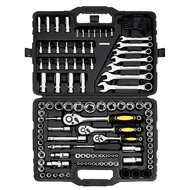 121-Piece Mechanics Tool Set with SAE and Metric Sockets