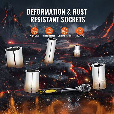 121-Piece Mechanics Tool Set with SAE and Metric Sockets