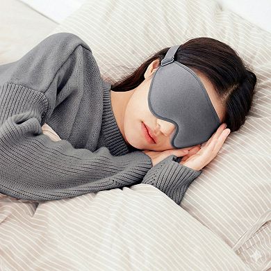 3D Contoured Sleep Eye Mask with Memory Foam Padding Adjustable Strap and Full Light Blocking