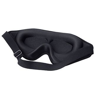 3D Contoured Sleep Eye Mask with Memory Foam Padding Adjustable Strap and Full Light Blocking