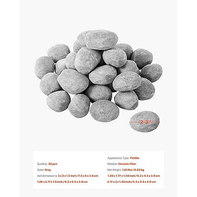 30-Piece Ceramic Fireballs for Fire Pits, Fireplaces, Patios, or Outdoor Camping