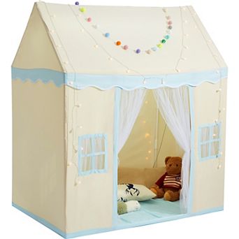Kids Play Tent with Mat and Light, Indoor/Outdoor Castle Design.