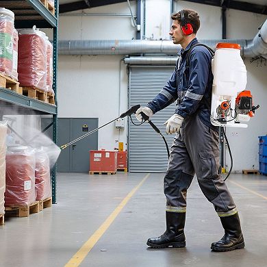 26.5cc Gas Backpack Sprayer with 5-Gallon Tank and Spray Wand