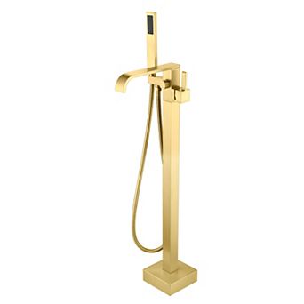 SUMERAIN Freestanding Bathtub Faucet with Flexible Hand Shower and 360° Swivel Spout,2X Faster Speed