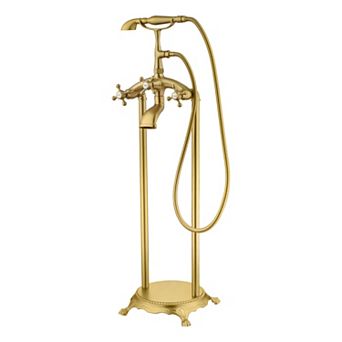 SUMERAIN Freestanding Bathtub Faucet, Multi-Function, Durable Solid Brass, Leak-Proof, User-Friendly