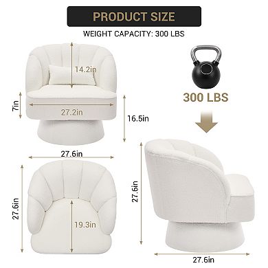 Comfy Comfort Swivel Barrel Accent Chair