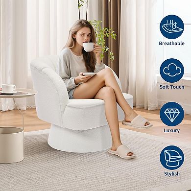 Comfy Comfort Swivel Barrel Accent Chair