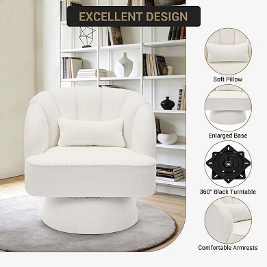 Comfy Comfort Swivel Barrel Accent Chair