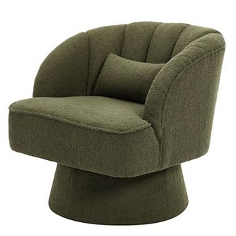 Comfy Comfort Swivel Barrel Accent Chair