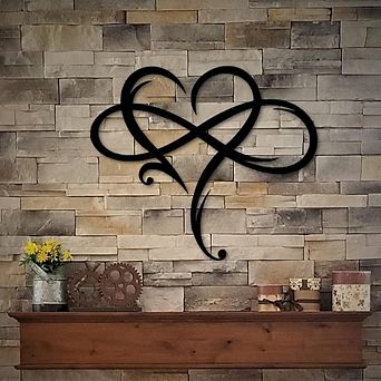 Infinity Heart Metal Wall Decor