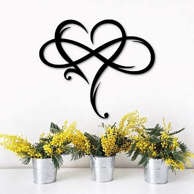 Infinity Heart Metal Wall Decor