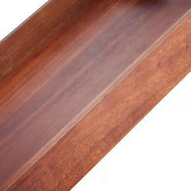 Acacia Wood Serving Tray with Handles for Home and Office