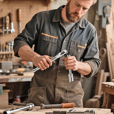 39-Piece Socket and Ratchet Set with Chrome Finish and Storage Case