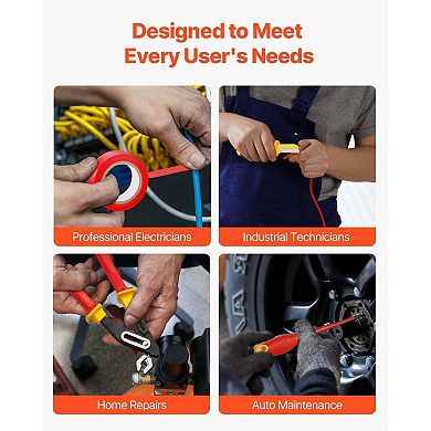 50-Piece Insulated Screwdriver Set with Magnetic Tips and Dual-Material Handles