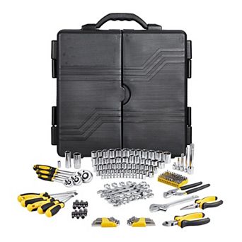Mechanics Tool Set 207 Pieces, SAE and Metric Sockets with Ratchets and Case