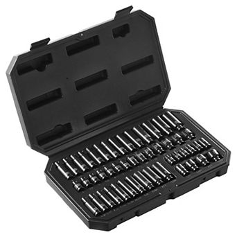 Alloy Steel Impact Socket Set 48 pc with Metal Toolbox for Automotive Tools