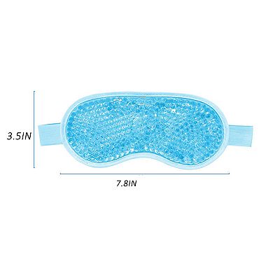 Reusable Gel Bead Eye Mask Hot and Cold Compress PVC Eye Cover with Adjustable Strap