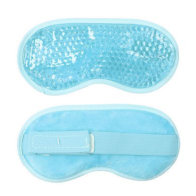 Reusable Gel Bead Eye Mask Hot and Cold Compress PVC Eye Cover with Adjustable Strap