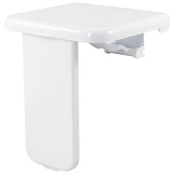 ABS Folding Shower Seat Wall-Mounted, Slip-Resistant Bathroom Bench 440 lb Capacity