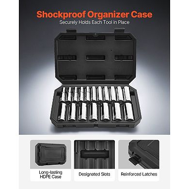 CR-V Alloy Socket and Ratchet Set with Storage Case for DIY Projects